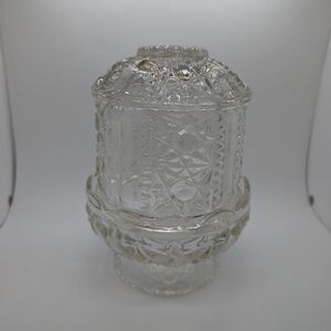 Elegant Clear Glass Decorative Jar